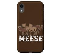 Alce American Wildlife Divertente Plurale Gioco di parole Meese Alce Custodia per iPhone XR