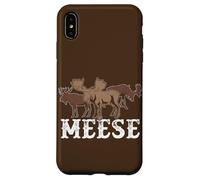 Alce American Wildlife Divertente Plurale Gioco di parole Meese Alce Custodia per iPhone XS Max