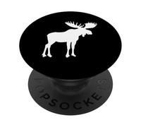 Alce Animal Alaska Canada Caccia Cacciatore di caccia - Divertente PopSockets PopGrip Adesivo