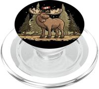 alce cartone animato nella foresta per gli amanti degli animali candiani PopSockets PopGrip per MagSafe