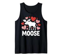 Alce con Cuori San Valentino Animal Love Cute Wildlife Design Canotta