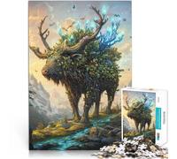 Alce dello spirito della natura Puzzle da 1000 pezzi per adulti Vacanza a casa: uccidere il tempo Giocattoli per la decorazione della casa 38x26cm