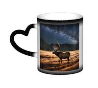 Alce nel prato uomini e donne divertente regalo magico morphing tazze 11oz ceramica termica cue tazze da caffè