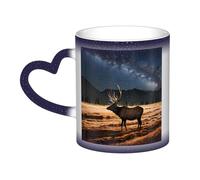 Alce nel prato uomini e donne divertente regalo magico morphing tazze 11oz ceramica termica cue tazze da caffè