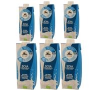 Alce Nero Bevanda di Soia Biologica con Calcio, Confezione da 6 x 500ml