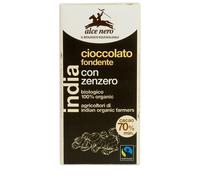 Alce Nero TAVOLETTA DI CIOCCOLATO FONDENTE BIO CON ZENZERO DELL'ECUADOR FAIRTRADE 50 G