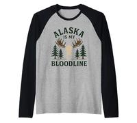 Alce, Zampa d'orso dell'Alaska Wilderness Pride, Ultima frontiera Maglia con Maniche Raglan