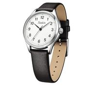 ALCENTIS Novità Orologio da donna classico, eleganza, senza tempo, cinturino in pelle, cassa rotonda in metallo raffinato, Cinturino Nero - Cassa Cromo, Classico