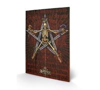 Alchemy Alcantagram Wall Art in Legno, Multicolore, 40 x 59 cm