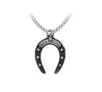 Alchemy Ciondolo England - Collana talismano gotico Mala Fortuna con teschio e ferro di cavallo
