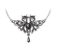 Alchemy Ciondolo England - Collana con Gemme Nere Gotiche Commemorative di Mezzanotte
