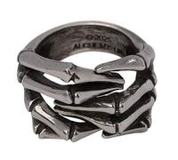 Alchemy Gothic Anello Wrap con Mano Scheletro R255, Peltro Fine Incolore