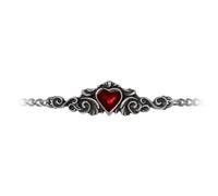 Alchemy Gothic Braccialetto Betrothal Donna - Peltro argento/rosso