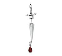 Alchemy Gothic Cesare's Veto Orecchino con Perno Colore Argento