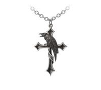Alchemy Gothic Crux Corvis Pendant Unisex Collana Colore Argento Peltro
