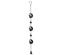 Alchemy Gothic Decorazione Sospesa Gotica con Gatto Nero e Luna (Nero)
