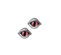 Alchemy Gothic Demoneye Paio Di Orecchini A Chiodo - Nuovo Di Zecca