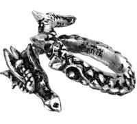 Alchemy Gothic Dragon Wrap Ring Occhi Neri Cristallo Draconic R183