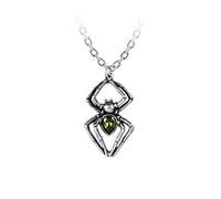 Alchemy Gothic Emerald Spiderling Donna Collana Colore Argento, Latta,