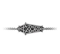 Alchemy Gothic Hex Coffin Bracelet Donna Braccialetto colore argento peltro