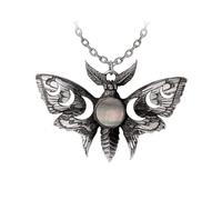 Alchemy Gothic Collana Lunar Moth Unisex nero/argento peltro