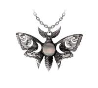 Alchemy Gothic Lunar Moth Unisex Collana nero/argento peltro