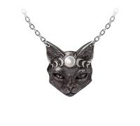 Alchemy Gothic Mystic Moon Cat Pendant