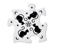 Alchemy Gothic Nero Gatti Confezione Di 4 Sottobicchieri - Nuovissimo Nuovo