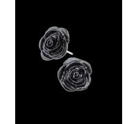 Alchemy Gothic Orecchini - Rosa Nera - Gioielli Da Donna Orecchini A Perno Neri