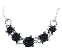 Alchemy Gothic Chocker Rose Briars - Collana da donna, colore: Argento, Peltro