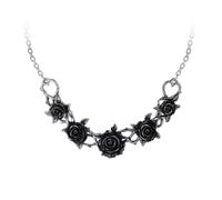 Alchemy Gothic Chocker Rose Briars - Collana da donna, colore: Argento, Peltro