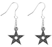 Alchemy Gothic Stella nera Coppia di Orecchini