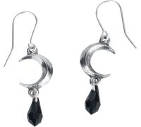 Alchemy Gothic Tears of the Moon Donna Orecchino nero/argento peltro