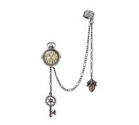 Alchemy Gothic Uncle Albert's Timepiece Donna Orecchino con perno colore argento peltro