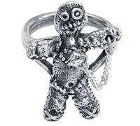 Alchemy Gothic Voodoo Doll Donna Anello colore argento peltro