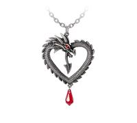 Alchemy Gothic Vouivre Unisex Collana argento/rosso peltro