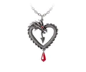Alchemy Gothic Vouivre Unisex Collana argento/rosso peltro