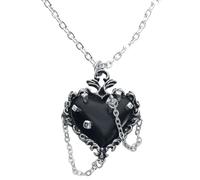 Alchemy Gothic Witches Heart - Collana da donna, colore: Argento, Peltro