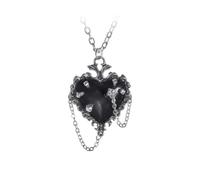 Alchemy Gothic Witches Heart - Collana da donna, colore: Argento, Peltro