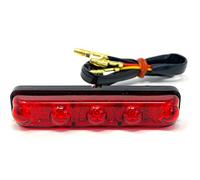 Alchemy Parts, Fanale posteriore dello stop a LED per moto, 12 Volt, adatto a Café Racer, Sports Bike, Chopper, personalizzato, montaggio posteriore a filo, lente rossa