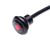 Alchemy Parts Fanale posteriore e stop a LED Premium con micro montaggio a incasso per motociclette - Impermeabile, lente rossa brillante - Ideale per Cafe Racer, moto personalizzate e molto altro