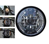 Alchemy Parts Faro per moto da 17,8cm con indicatori LED integrati Indicatori di direzione | Alogena 12V 35W | Ideale per progetti Cafe Racer, Streetfighter e moto da strada