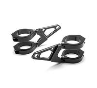 Alchemy Parts Nero Motocicletta Supporti Faro per 40-41mm Forcelle - Nero Lavorate Al CNC