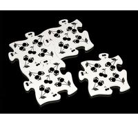 Alchemy Puzzle Sottobicchieri Set - Nero Teschio Cherries - Fantasy Tischdeko