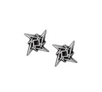 Alchemy Rocks Metallica Ninja Star Logo Coppia Di Orecchini a Lobo - Nuovo