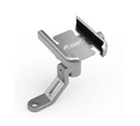 ALCHENY supporto per telefono cellulare per motocicletta Per BW@&M F800R Accessori Supporto Telefono Cellulare Da Manubrio Moto GPS(Mirror holder Silver)