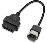 Alchiauto Cavo diagnostico OBD a 6 pin OBD OBD2 per moto, adattatore diagnostico CAN OBD2 OBDII, connettore diagnostico per BRP, moto, ATV, UTV, moto e bici