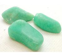 ALCHIMIA- Amazzonite big pietre burattate cm-2,5-3,5 + molla spirale metallo omaggio per poter creare un ciondolo da indossare cristalloterapia