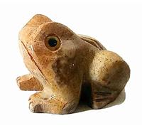 ALCHIMIA- Animali pietra steatite provenienza Peru' realizzato a mano cm.4 RANA