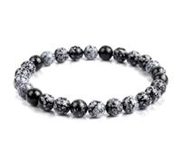 ALCHIMIA- Bracciale donna - uomo elastico pietre vere naturali 6 mm.